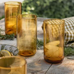 Gobelet haut en verre sodo-calcique 51cl - jaune