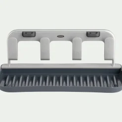 Égouttoir à gourdes en plastique et aluminium - gris