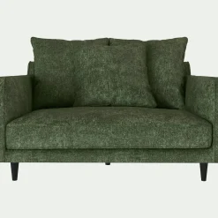Grand fauteuil fixe en tissu genesis - vert cèdre