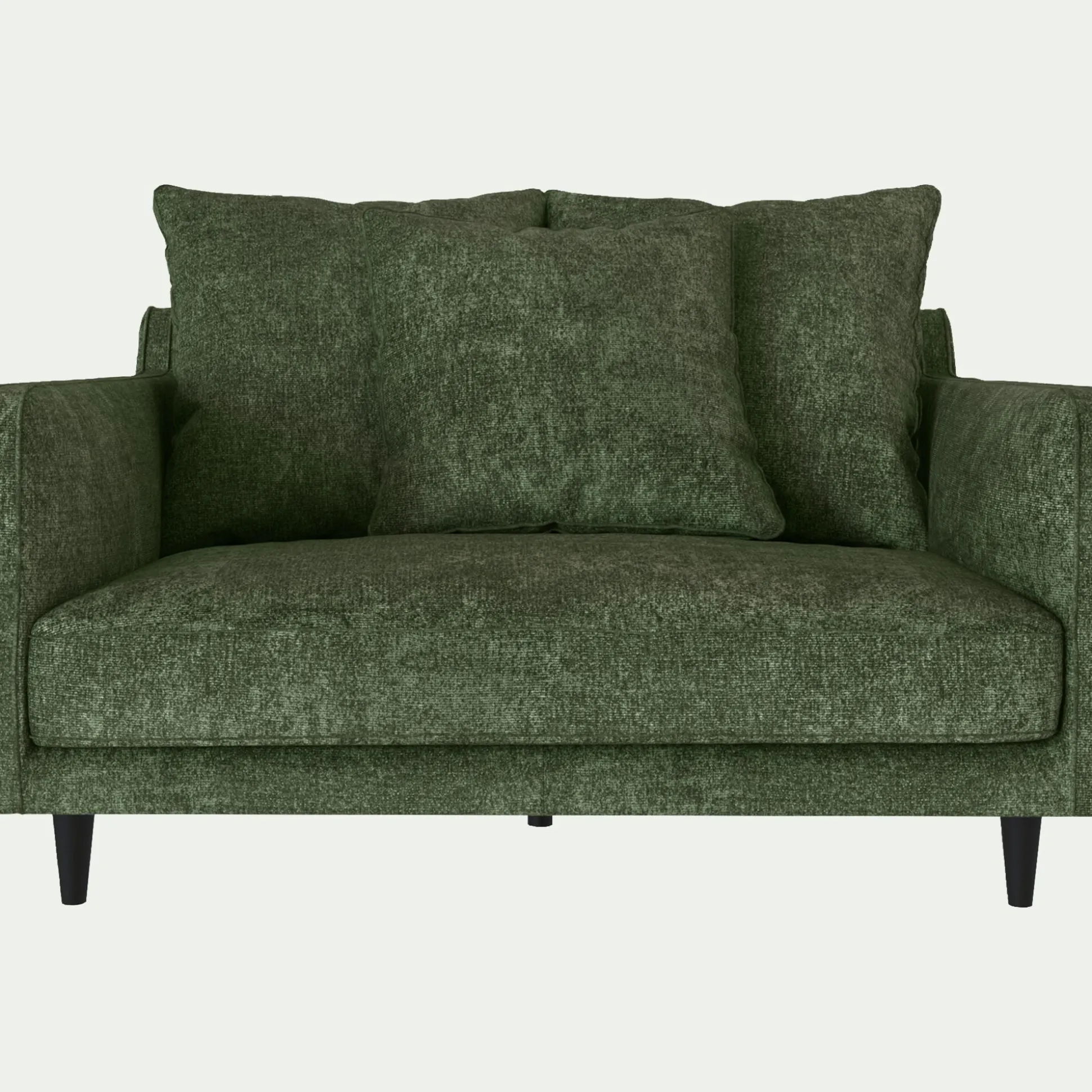 Grand fauteuil fixe en tissu genesis - vert cèdre
