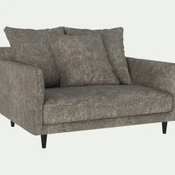 Grand fauteuil fixe en tissu joint - beige alpilles