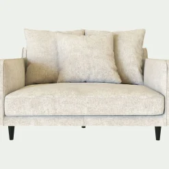 Grand fauteuil fixe en tissu genesis - blanc ventoux