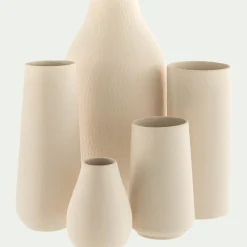 Grand vase en faïence H30cm - beige