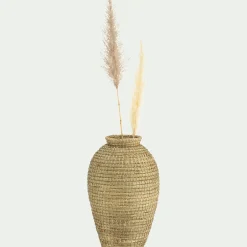 Grand vase en jonc de mer H41cm - naturel