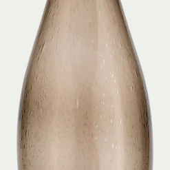 Grand vase en verre bullé H60cm - marron