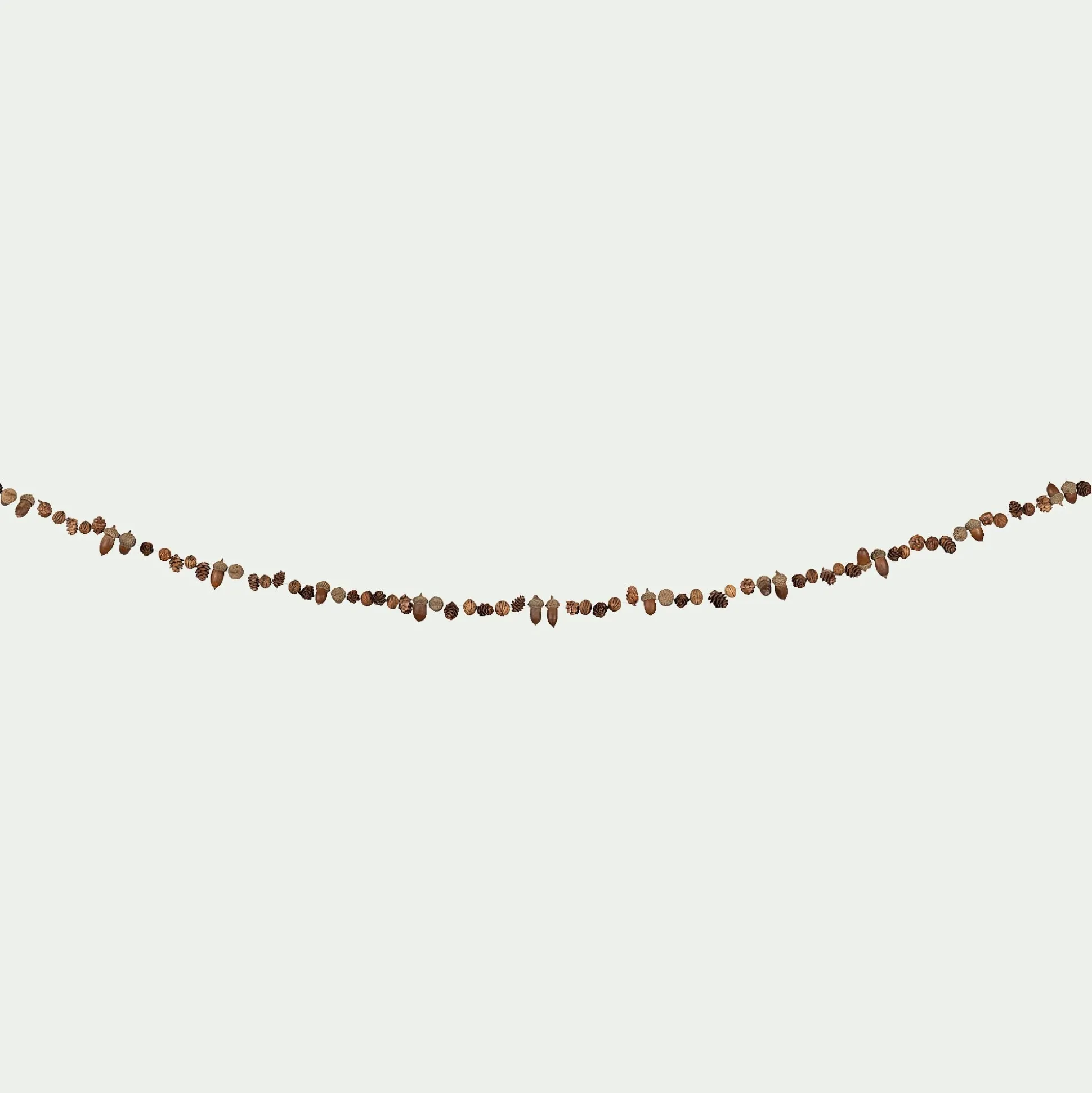 Guirlande de Noël en pignes de pin naturelles L120cm - naturel