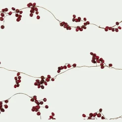 Guirlande de Noël imitation baies rouges 183cm