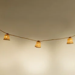 Guirlande lumineuse solaire naturelle 8m - beige