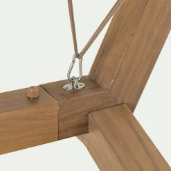 Hamac en acier effet teck - beige