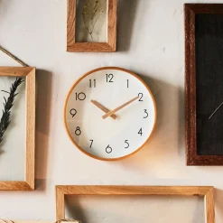 Horloge en bois de hêtre D26cm - naturel