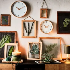 Horloge en bois de hêtre D26cm - naturel