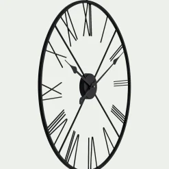 Horloge murale en fer noir D60cm