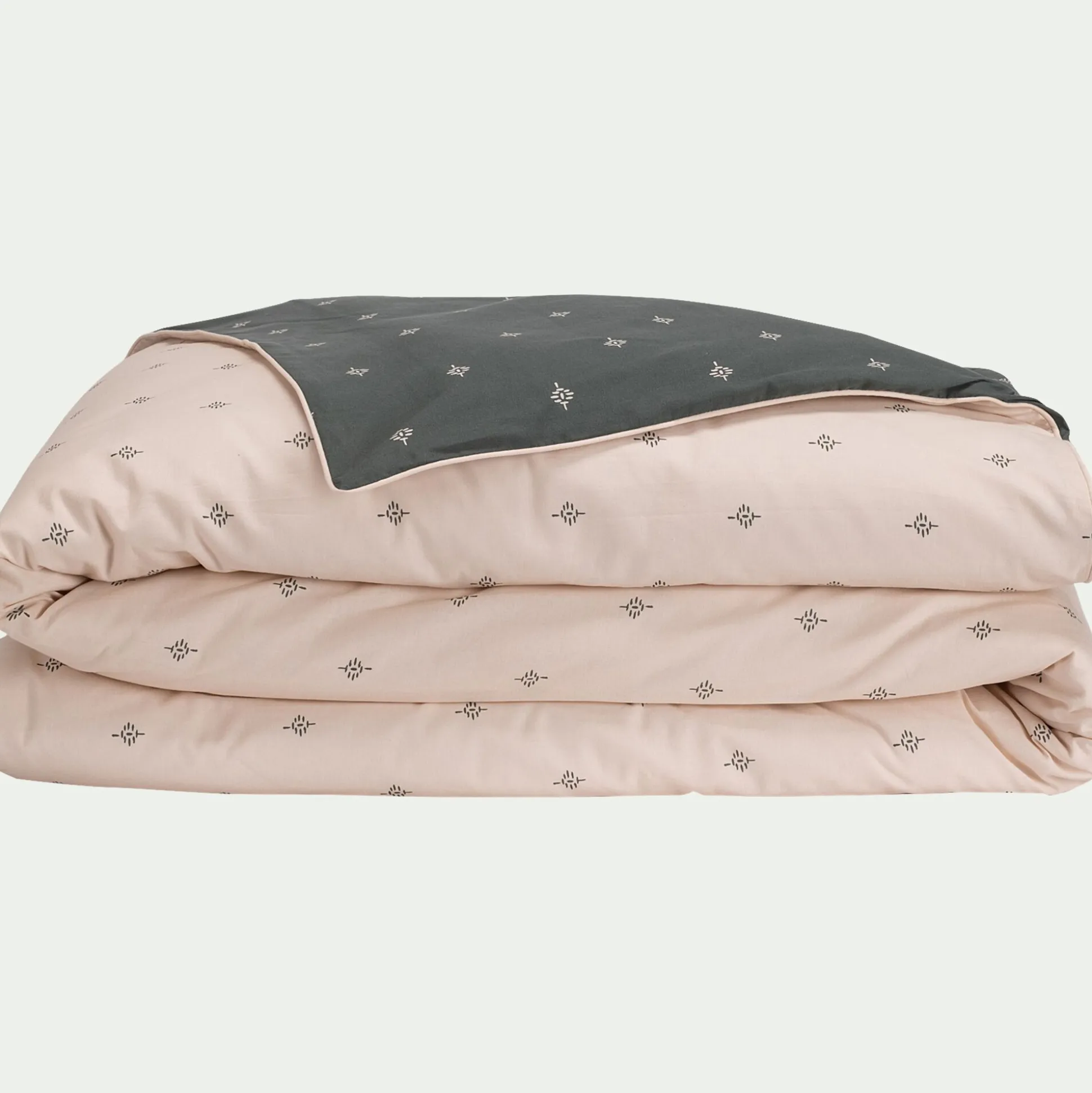 Housse de couette à motifs 240x220cm en coton - vert