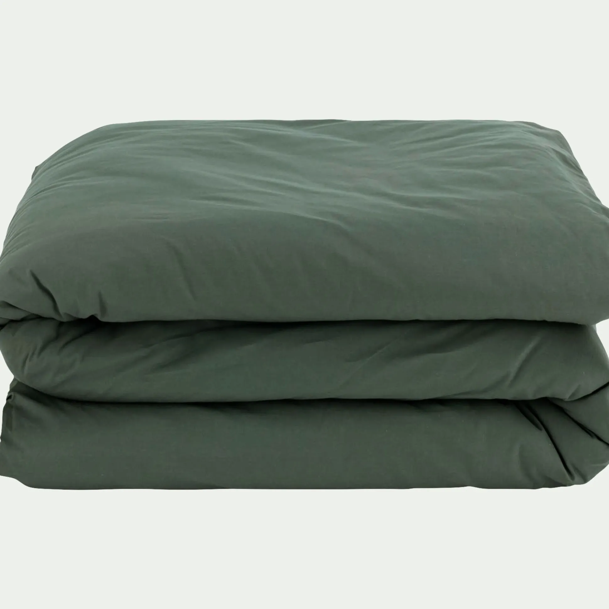 Housse de couette en coton 240x220cm - vert cèdre