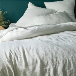 Housse de couette en lin lavé 260x240cm - blanc capelan