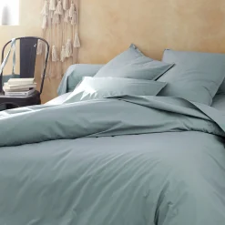 Housse de couette en percale de coton 240x220cm - bleu calaluna