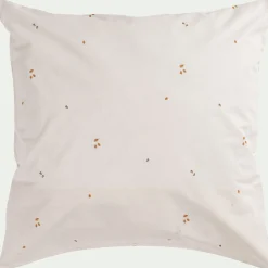 Housse de couette enfant 140x200cm et 1 taie d'oreiller 63x63cm motif animaux en coton - blanc