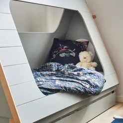 Housse de couette enfant 140x200cm et 1 taie d'oreiller 63x63cm - motifs bosquet nuit