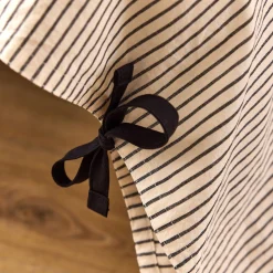 Housse de couette 240x220cm en coton lavé à motif rayures - blanc