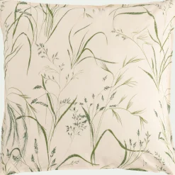 Housse de couette 240x220cm et 2 taies d'oreiller 63x63cm en coton à motif végétal - beige