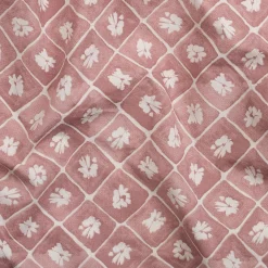 Housse de couette 260x240cm et 2 taies d'oreiller 63x63cm en coton lavé - rose