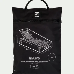 Housse de protection pour transat (L200x75xH45cm) - noir