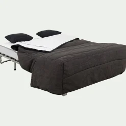 Housse pour canapé BZ et 2 housses de coussin 160x200cm - gris anthracite