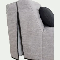 Housse pour canapé BZ et 2 housses de coussin 160x200cm - gris borie