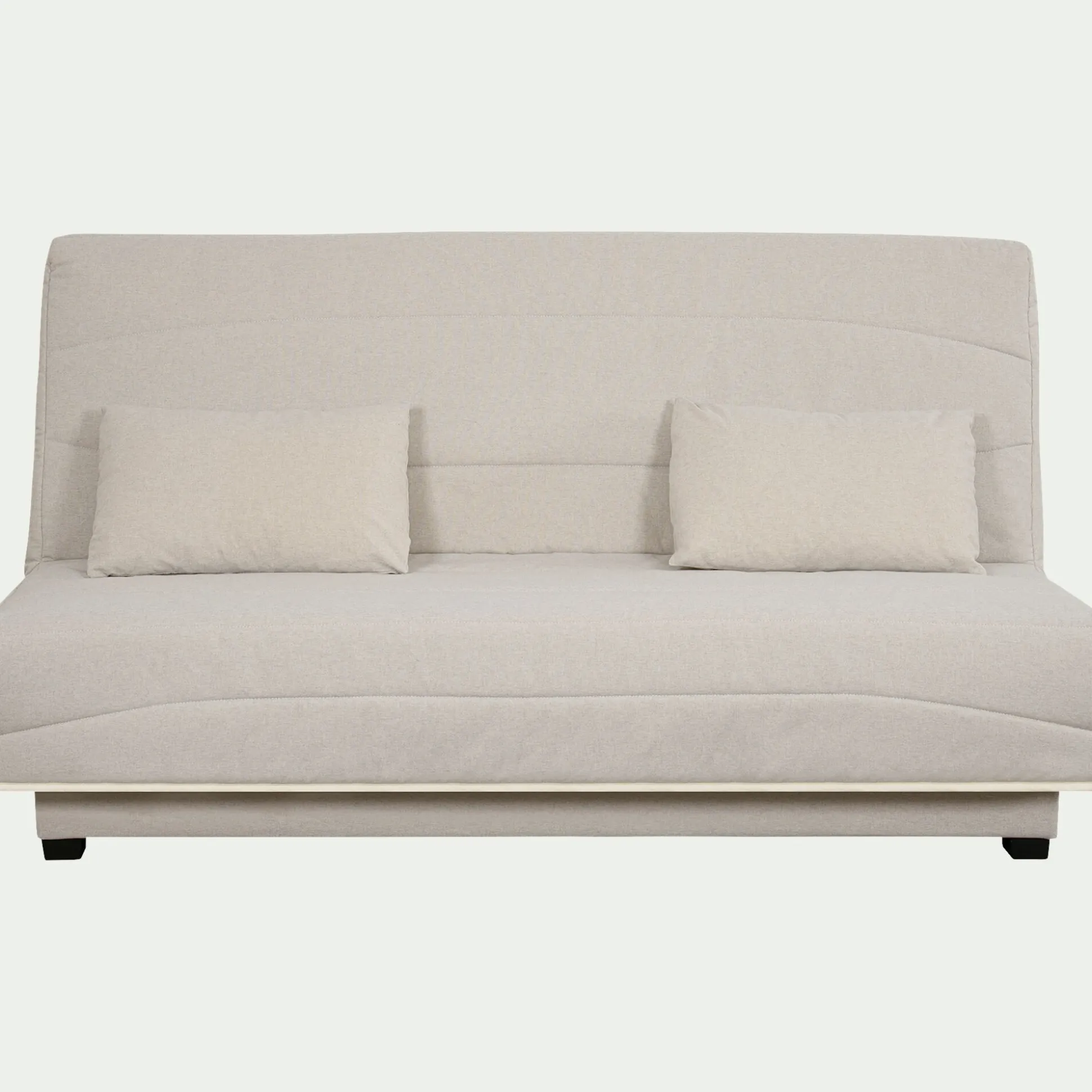 Housse pour clic-clac et 2 housses de coussin 130x190 cm - beige