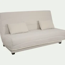 Housse pour clic-clac et 2 housses de coussin 130x190 cm - beige