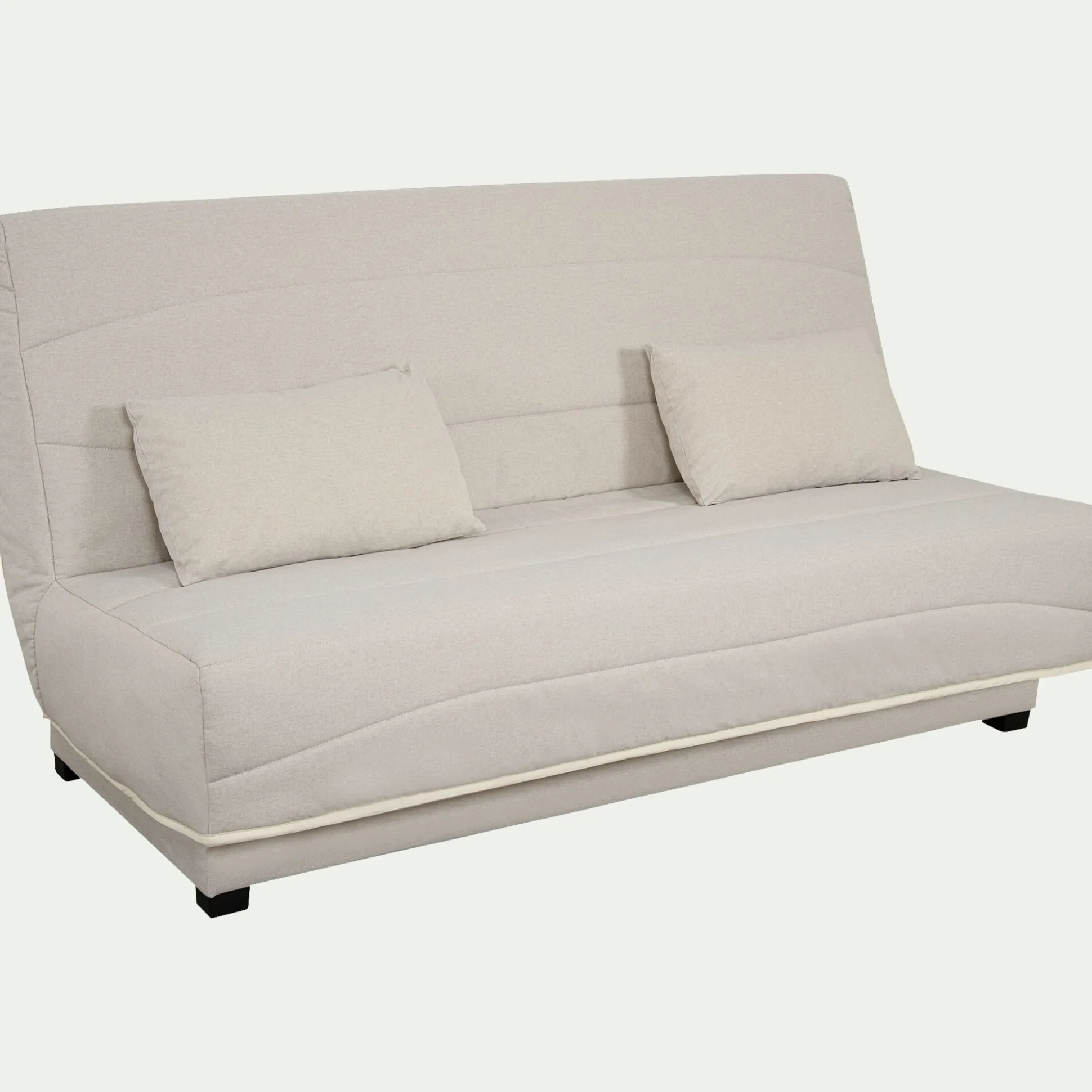 Housse pour clic-clac et 2 housses de coussin 130x190 cm - beige