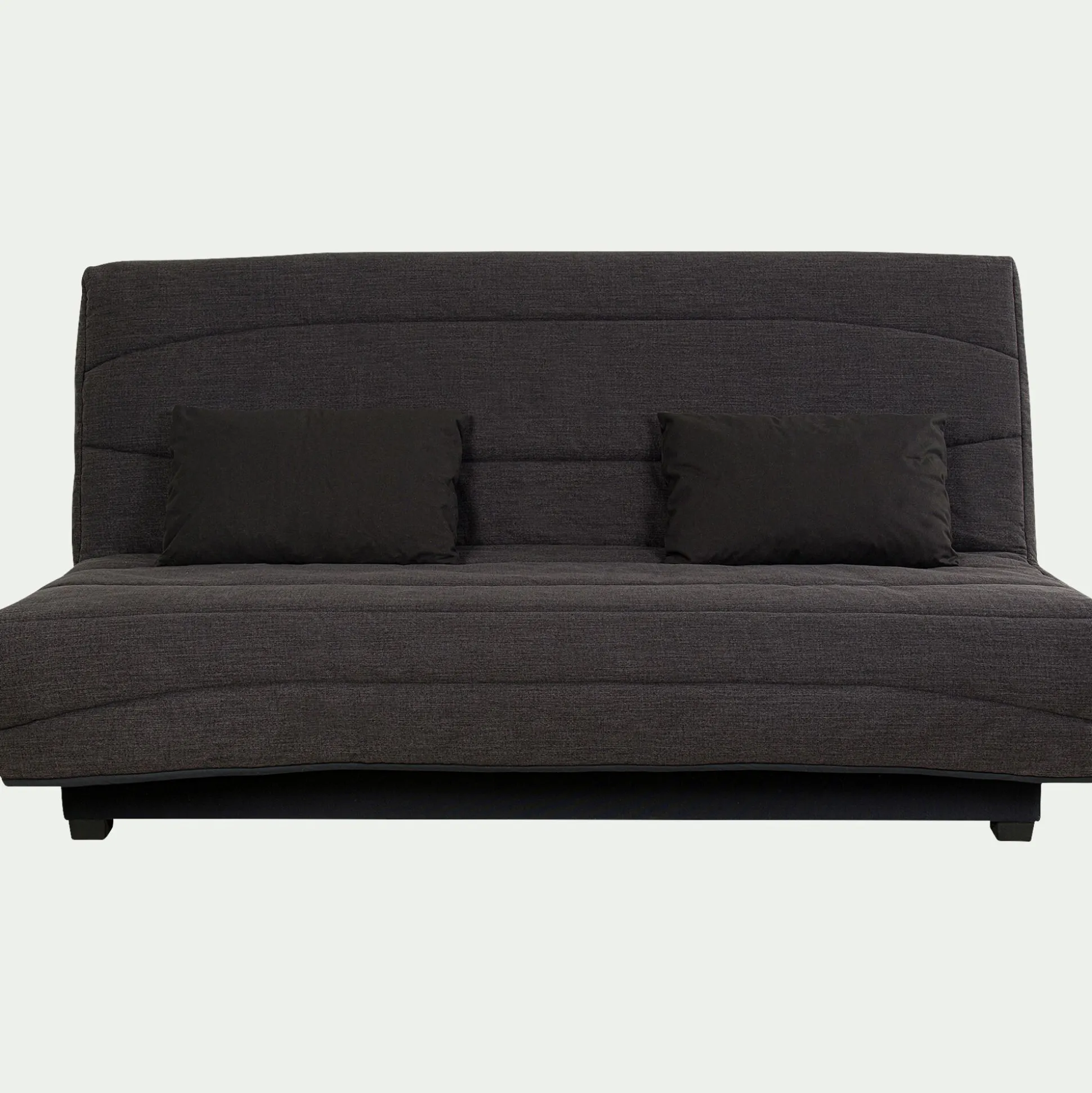 Housse pour clic-clac 130x190cm et 2 housses de coussin - gris anthracite