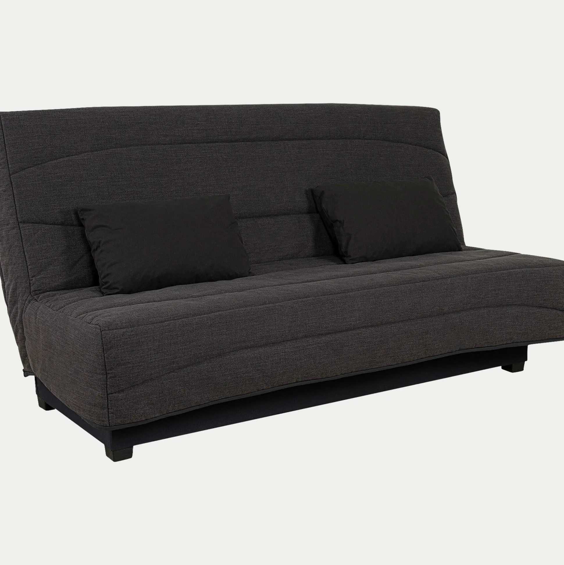 Housse pour clic-clac 130x190cm et 2 housses de coussin - gris anthracite