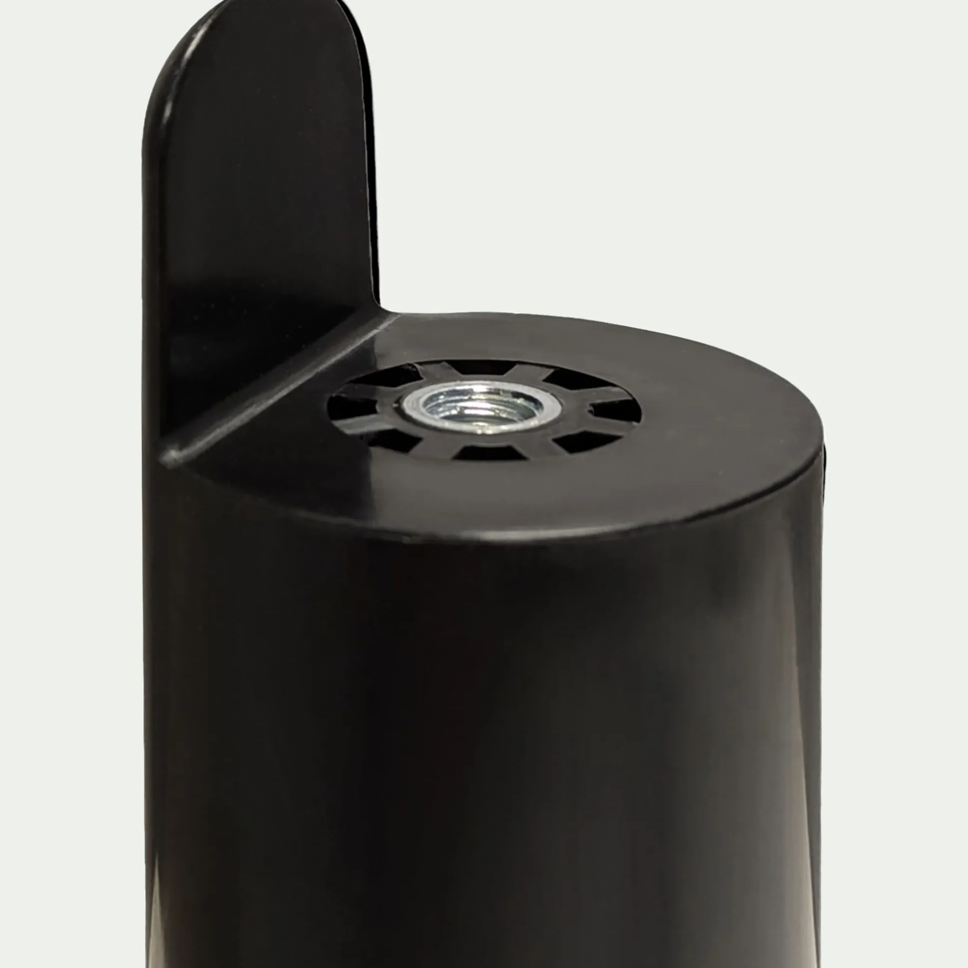 Jeu de 4 pieds de sommier cadre à lattes H22cm - noir