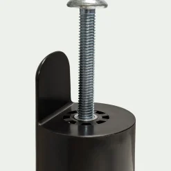 Jeu de 4 pieds de sommier cadre à lattes H22cm - noir