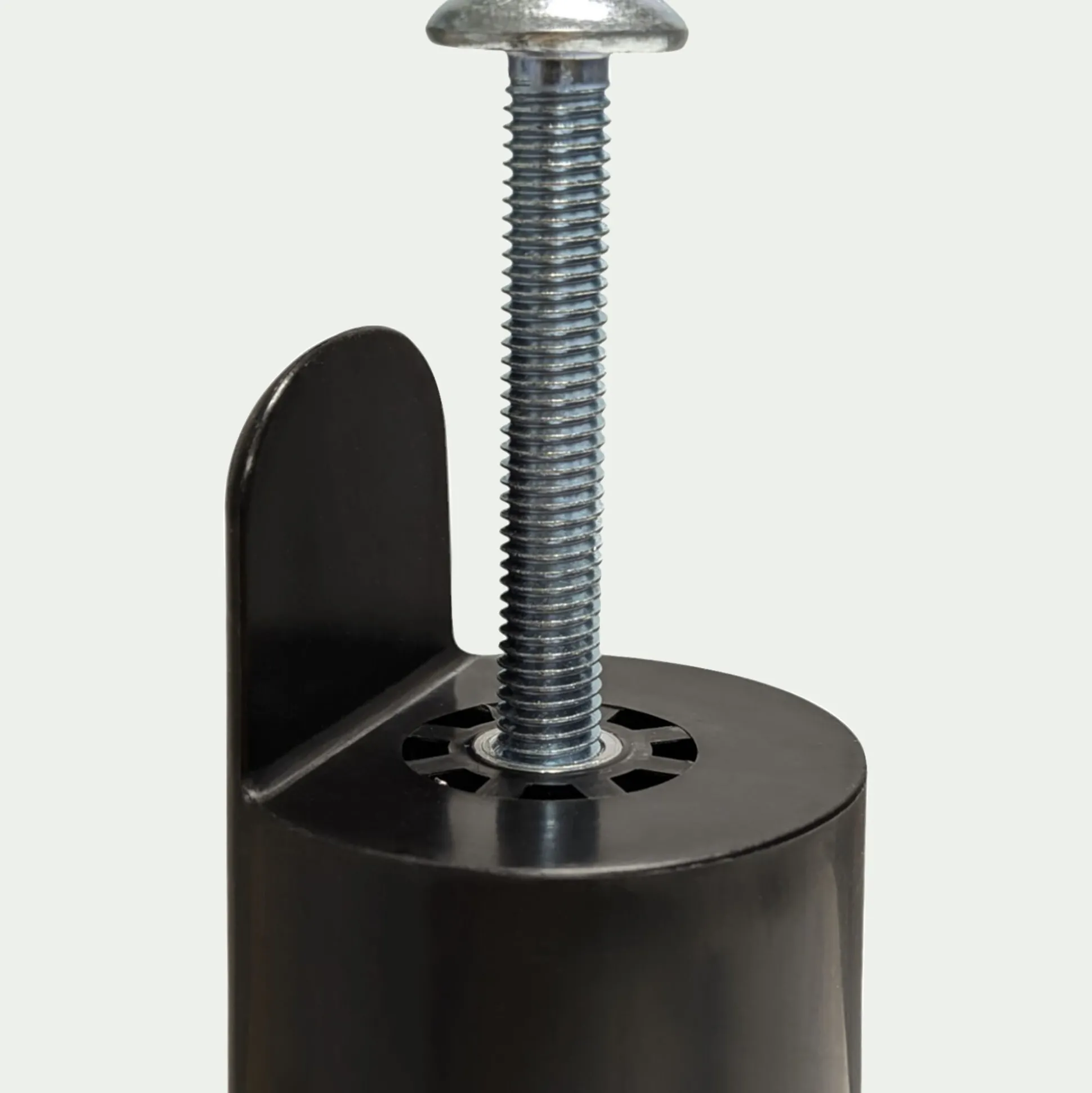 Jeu de 4 pieds de sommier cadre à lattes H22cm - noir