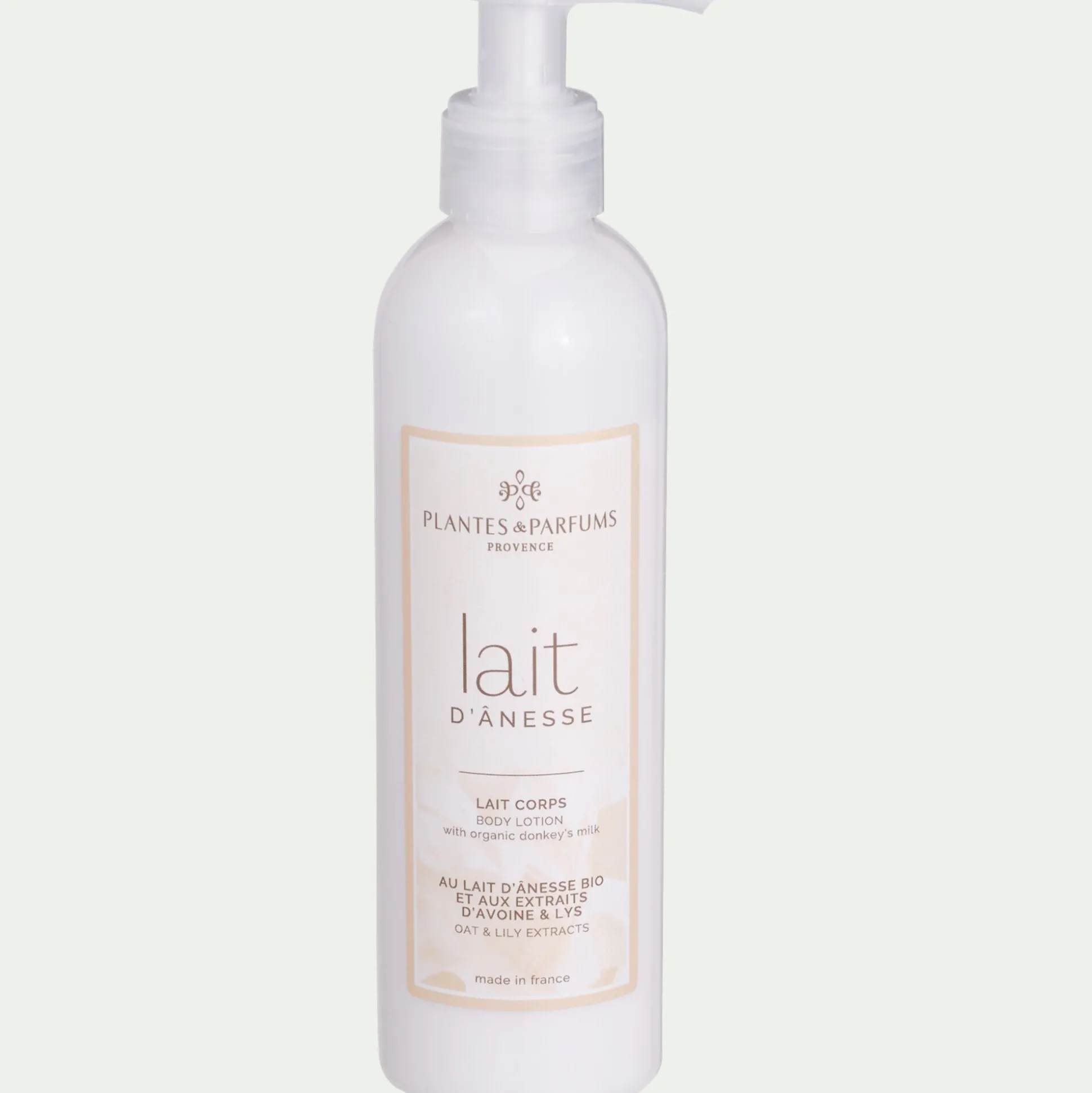 Lait corps au lait d'ânesse bio senteur avoine et lys 250ml