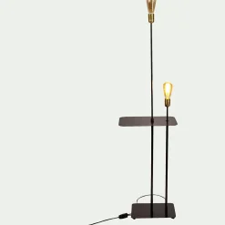 Lampadaire en métal H135cm - noir