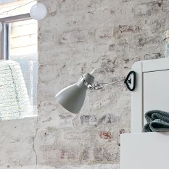 Lampe à pince - vert olivier h29,5cm