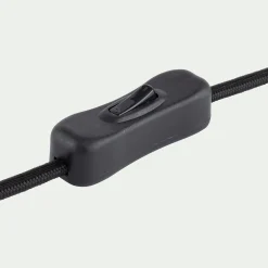 Lampe à poser en verre D20cm - marron ambré