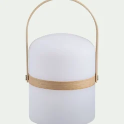 Lampe à poser extérieur nomade H26,50xD14,50cm - blanc