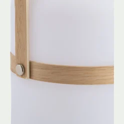 Lampe à poser extérieur nomade H26,50xD14,50cm - blanc