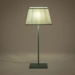 Lampe à poser électrifiée en coton - bleu calaluna H47cm