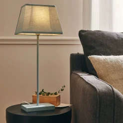 Lampe à poser électrifiée en coton - bleu calaluna H47cm