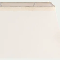 Lampe à poser électrifiée en coton H47cm - blanc