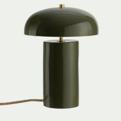 Lampe à poser électrifiée en porcelaine D23,2cm - vert