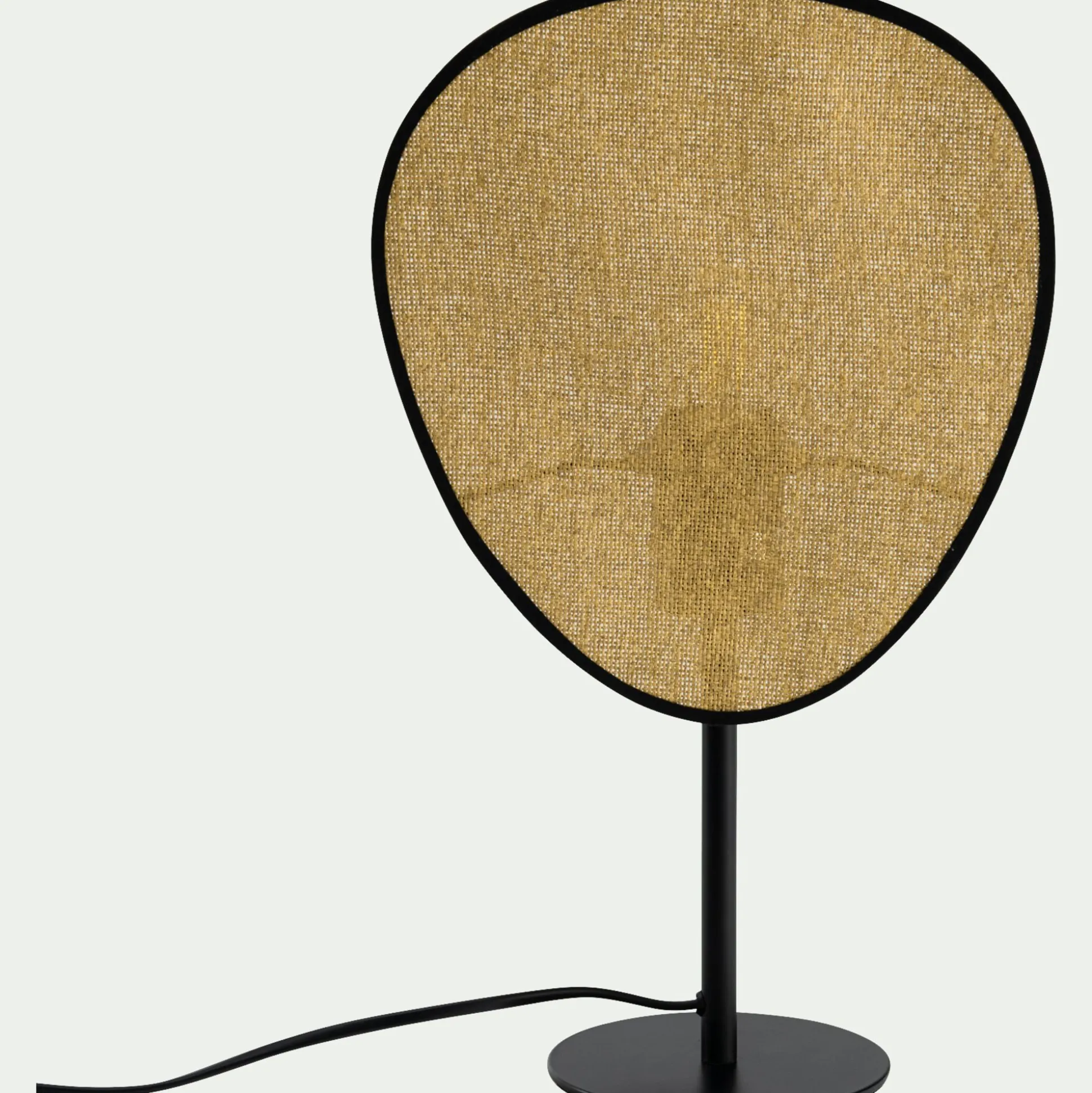 Lampe à poser électrifiée en papier tressé H39cm - naturel