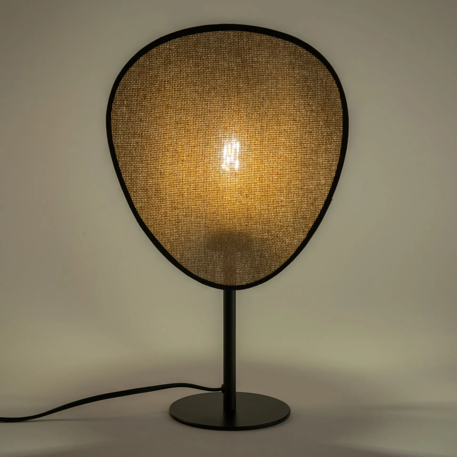 Lampe à poser électrifiée en papier tressé H39cm - naturel