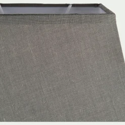 Lampe à poser électrifiée en coton - vert cèdre H47cm