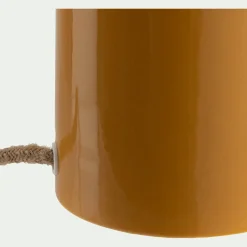 Lampe à poser électrifiée en porcelaine D23,2cm - jaune